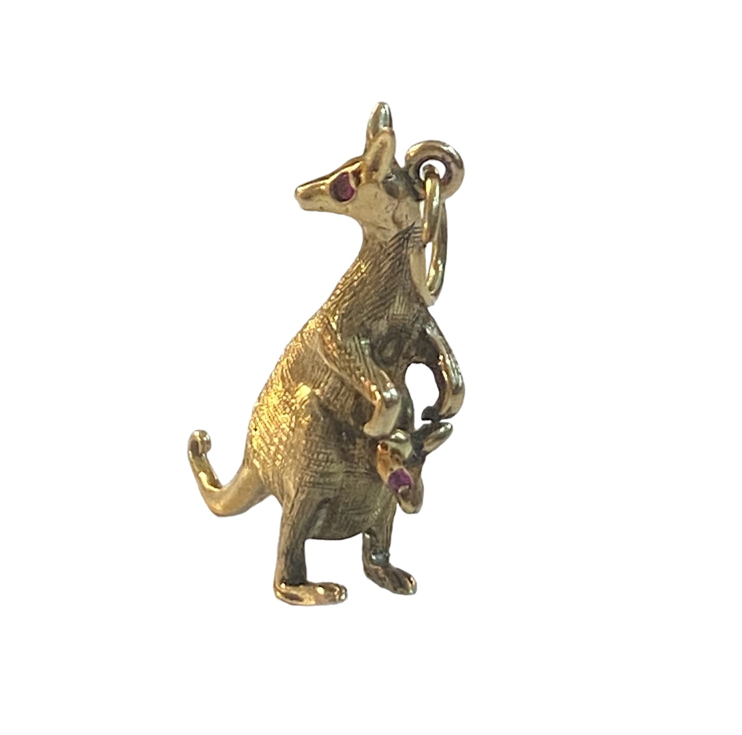 9ct vintage kangaroo and kid charm by Georg Jensen