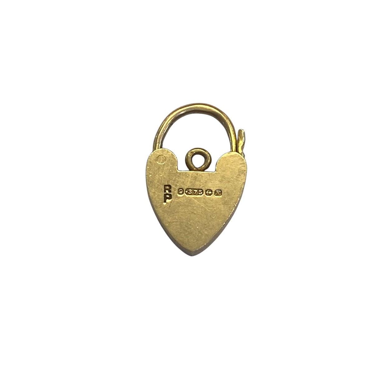 9ct padlock charm circa 1955, yellow gold