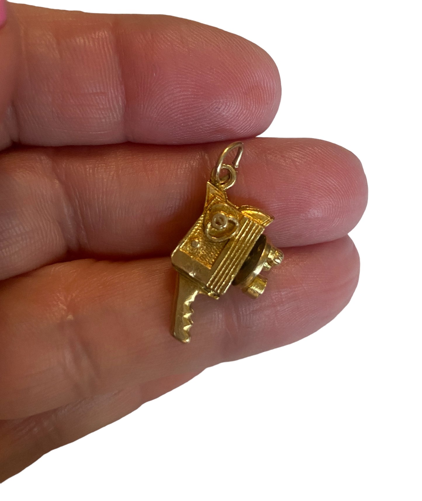 9ct vintage movie camera charm circa 1965