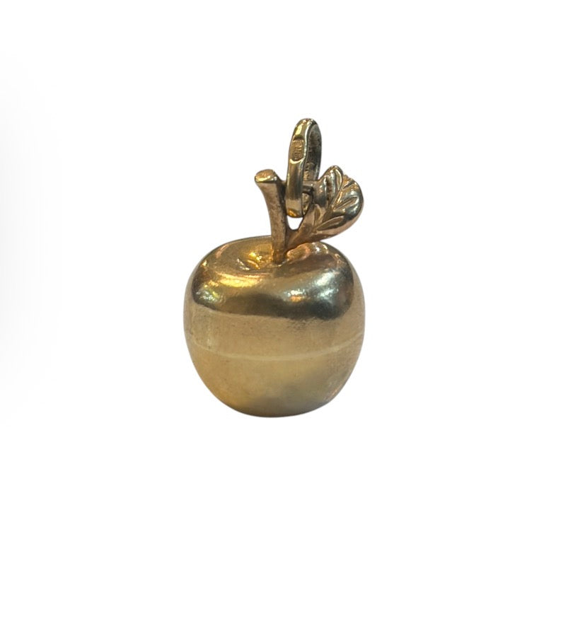 9ct vintage apple charm / hollow 1.61g