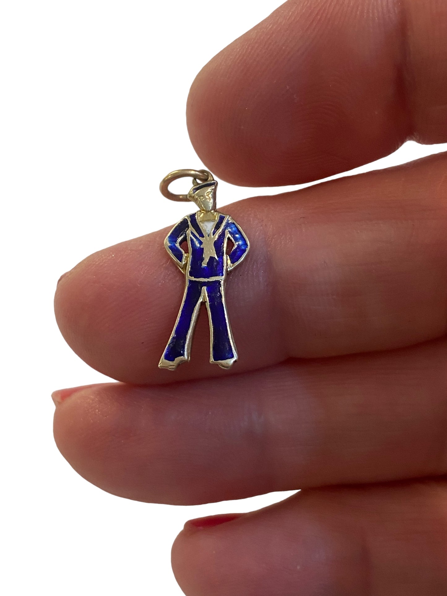 9ct rare vintage enamel sailor charm circa 1919