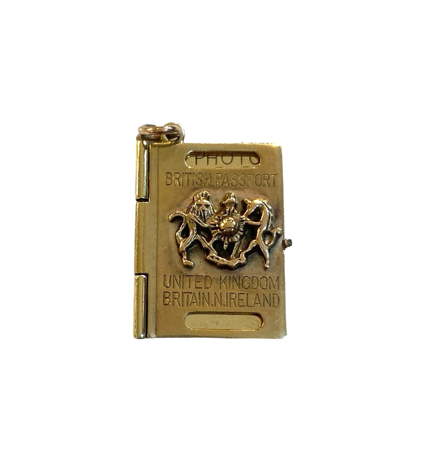 9ct vintage passport charm / pendant by Georg jensen circa 1961