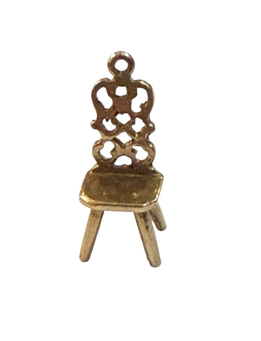 9ct vintage chair charm circa 1966 by FM 1.39g