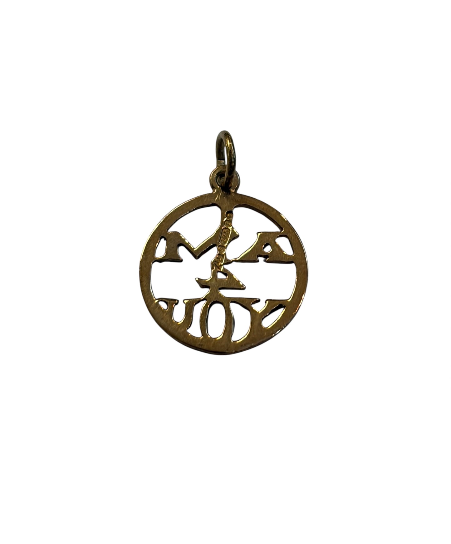 9ct vintage I am for you charm, circa 1973 London