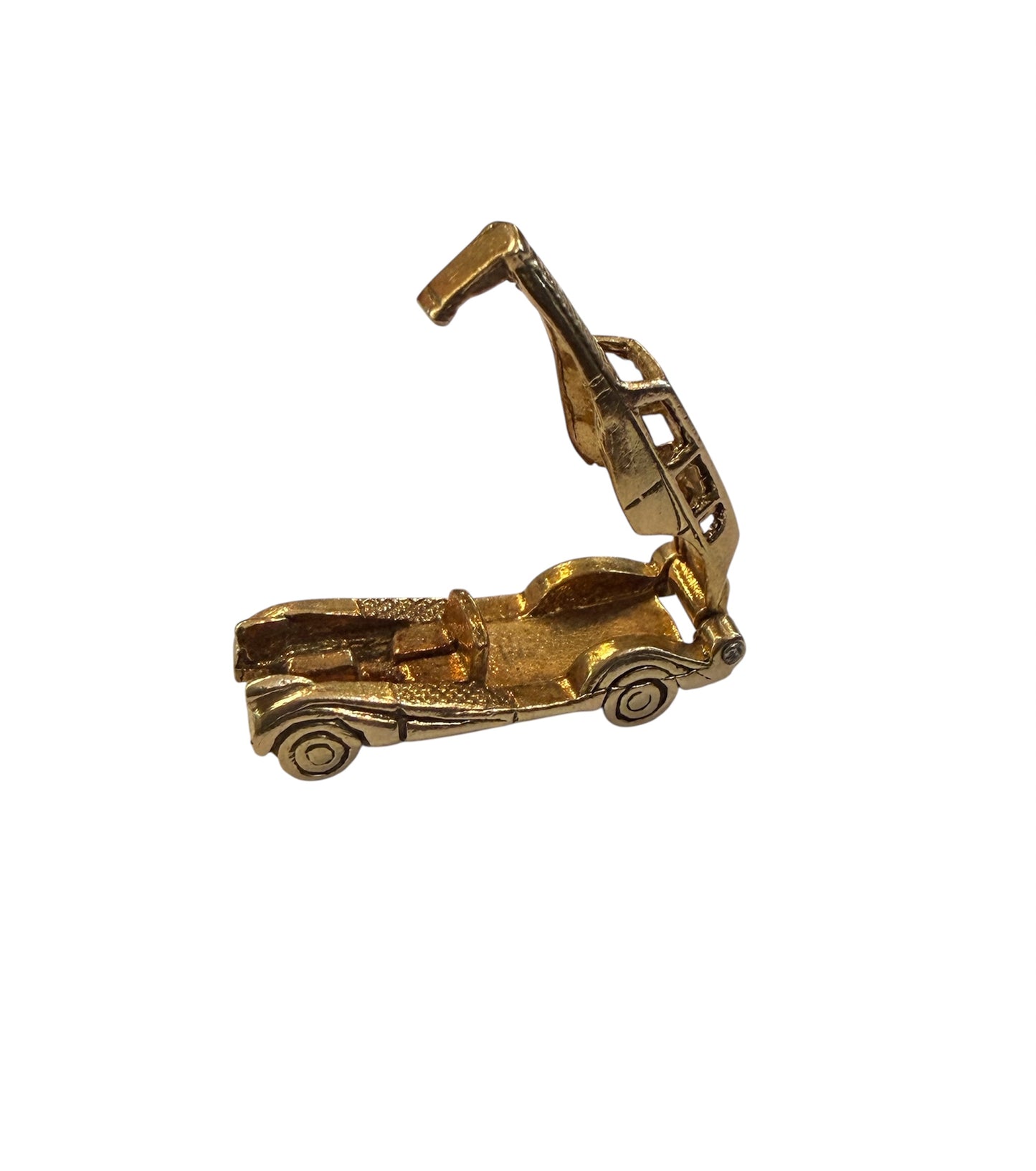 9ct vintage rolls Royce charm , opening, large. birmingham 1972