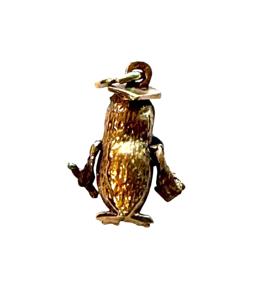 9ct vintage wise owl charm, articulated charm circa 2.99