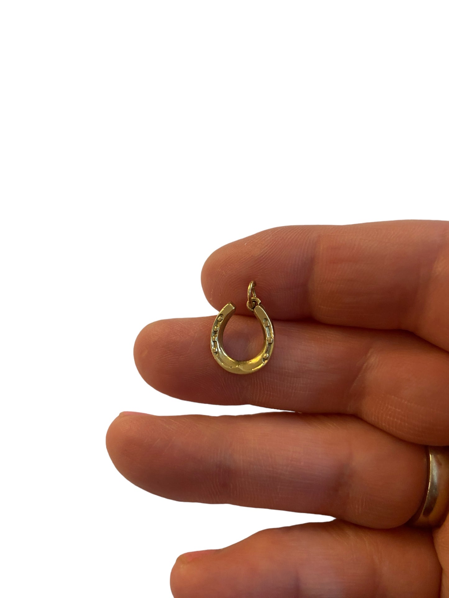 9ct vintage small horseshoe charm / pendant