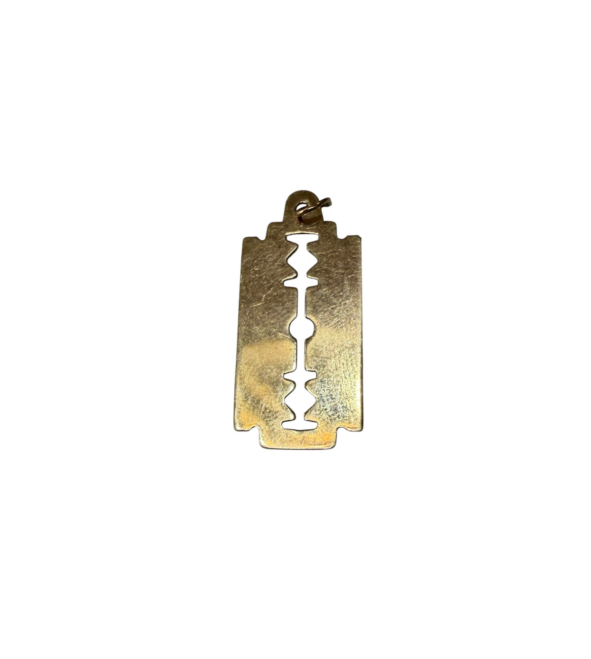 9ct vintage razor blade charm, unisex circa London 1976 1.13g