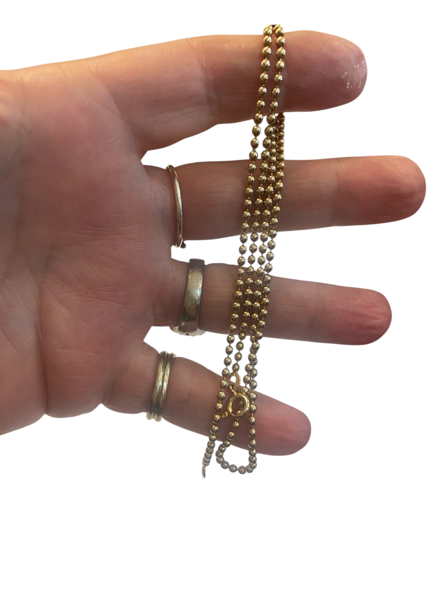 10ct vintage / pre owned bobble necklace- chain 18 1/2 inches 7.9g