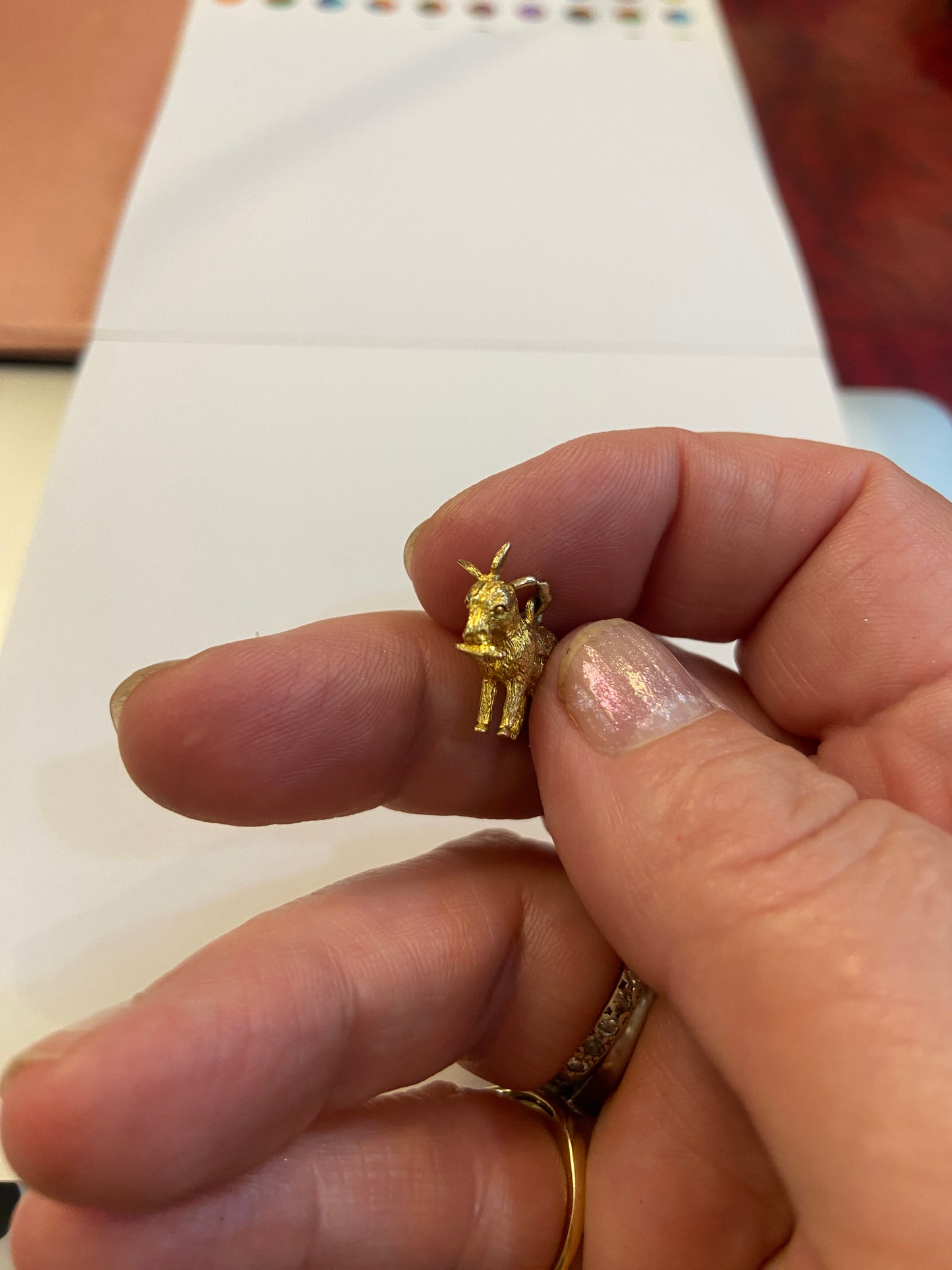 9ct vintage donkey charm with moving ears circa 1968