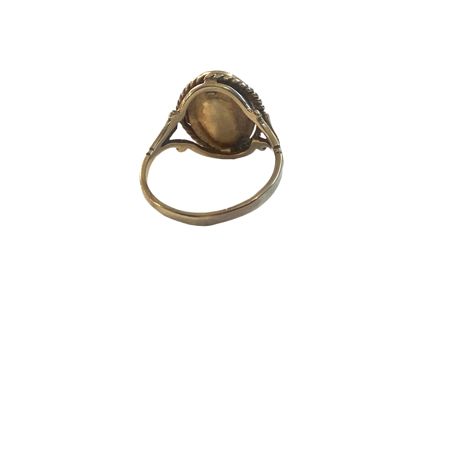 9ct vintage locket / poison ring size N 1/2 -O