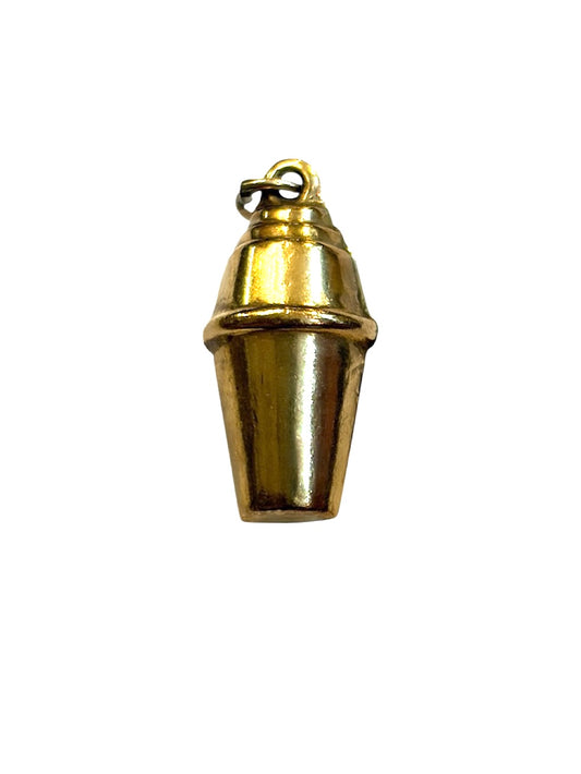 9ct vintage coctail shaker charm, circa 1973 by FM
