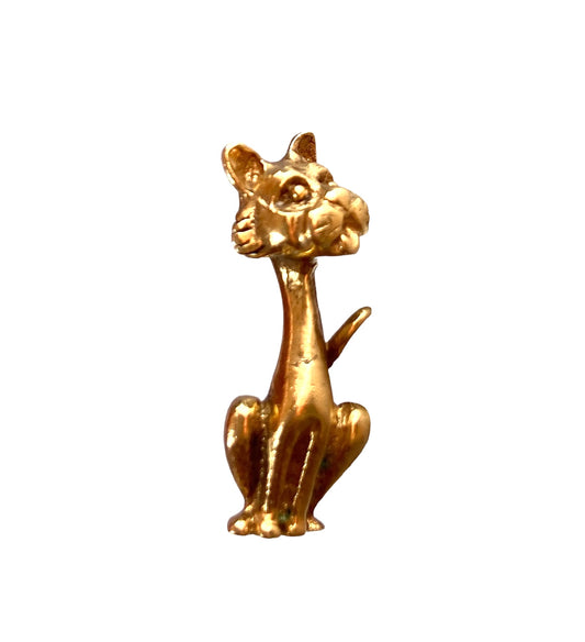 9ct vintage cat charm circa 1970 6.1g