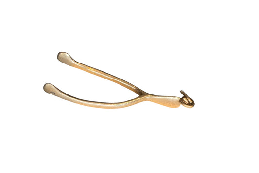9ct vintage wishbone charm. circa 1958
