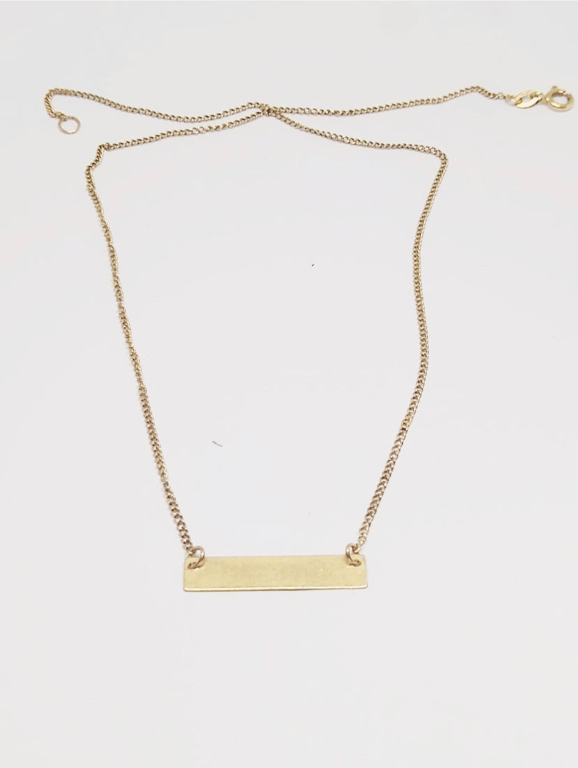 18ct vintage  I.D chain necklace 17 inches