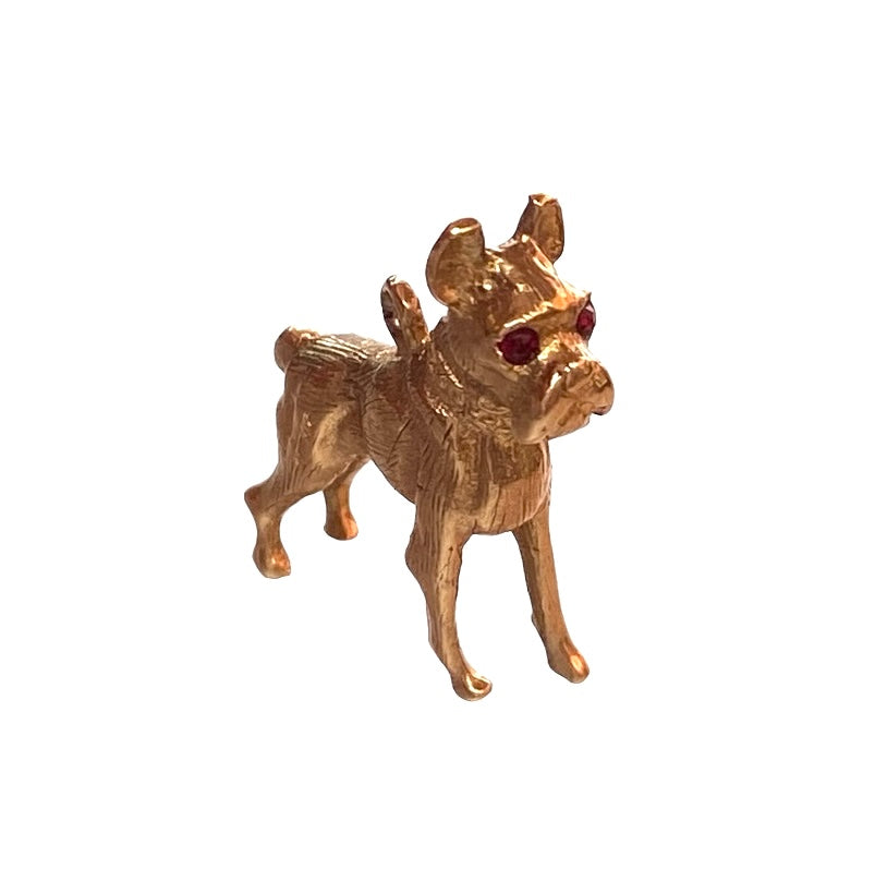 9ct vintage boxer dog charm circa 1966 by G&H 7.7g