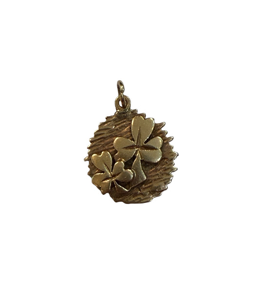 9ct vintage shamrock pendant, Dublin 1974 2.17