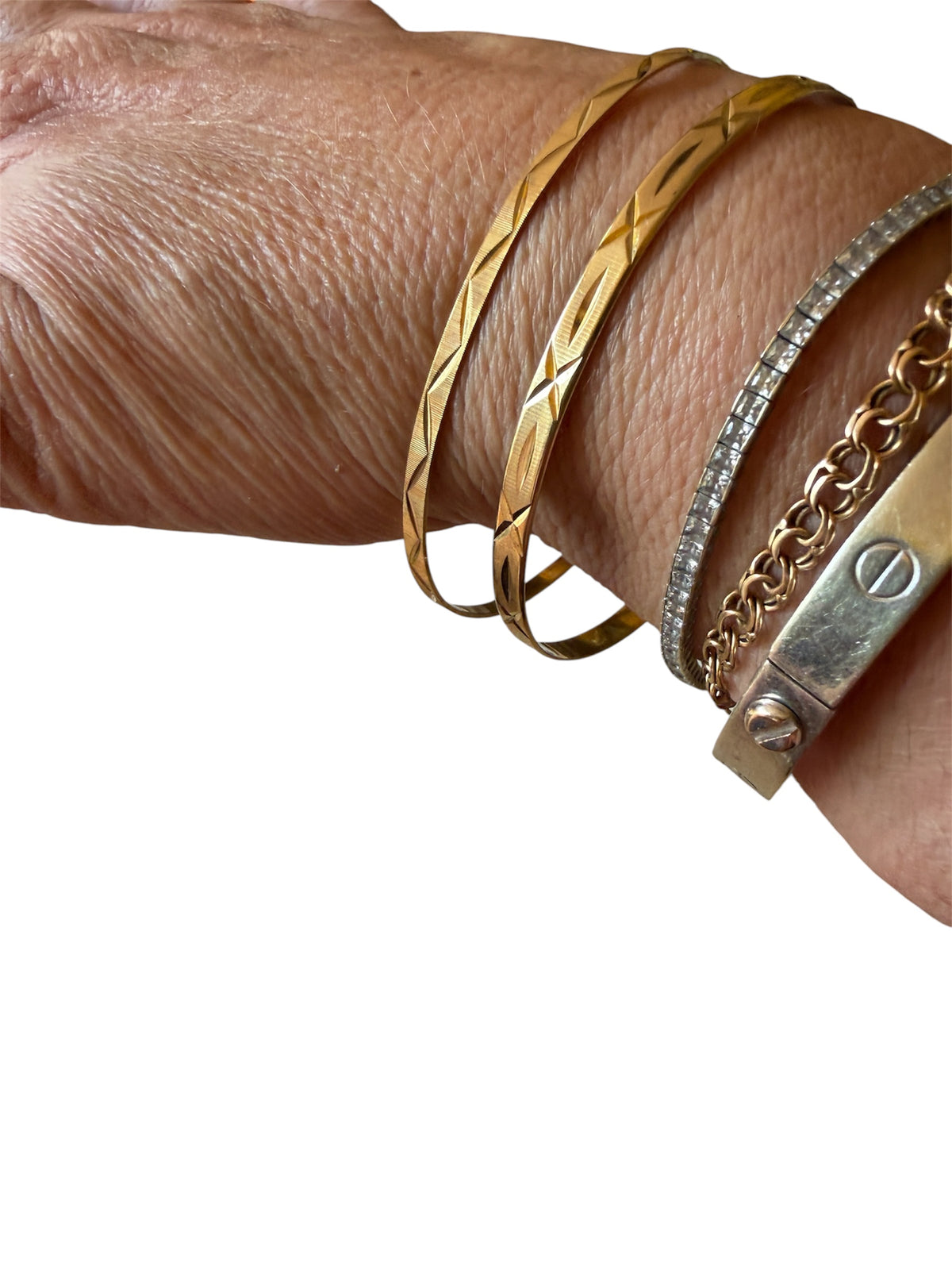 9ct vintage bangle 67mm diameter 3.49g