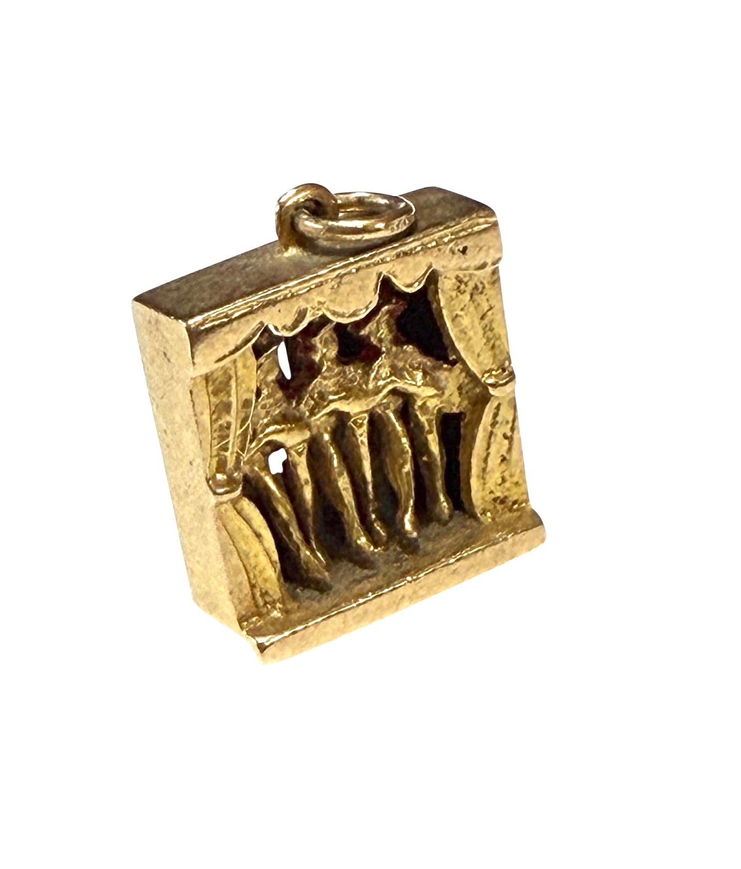 9ct vintage can can girl charm. circa 1956 Articulated.