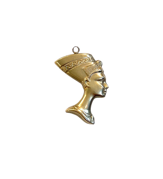 9ct vintage Nefertiti charm / pendant, large