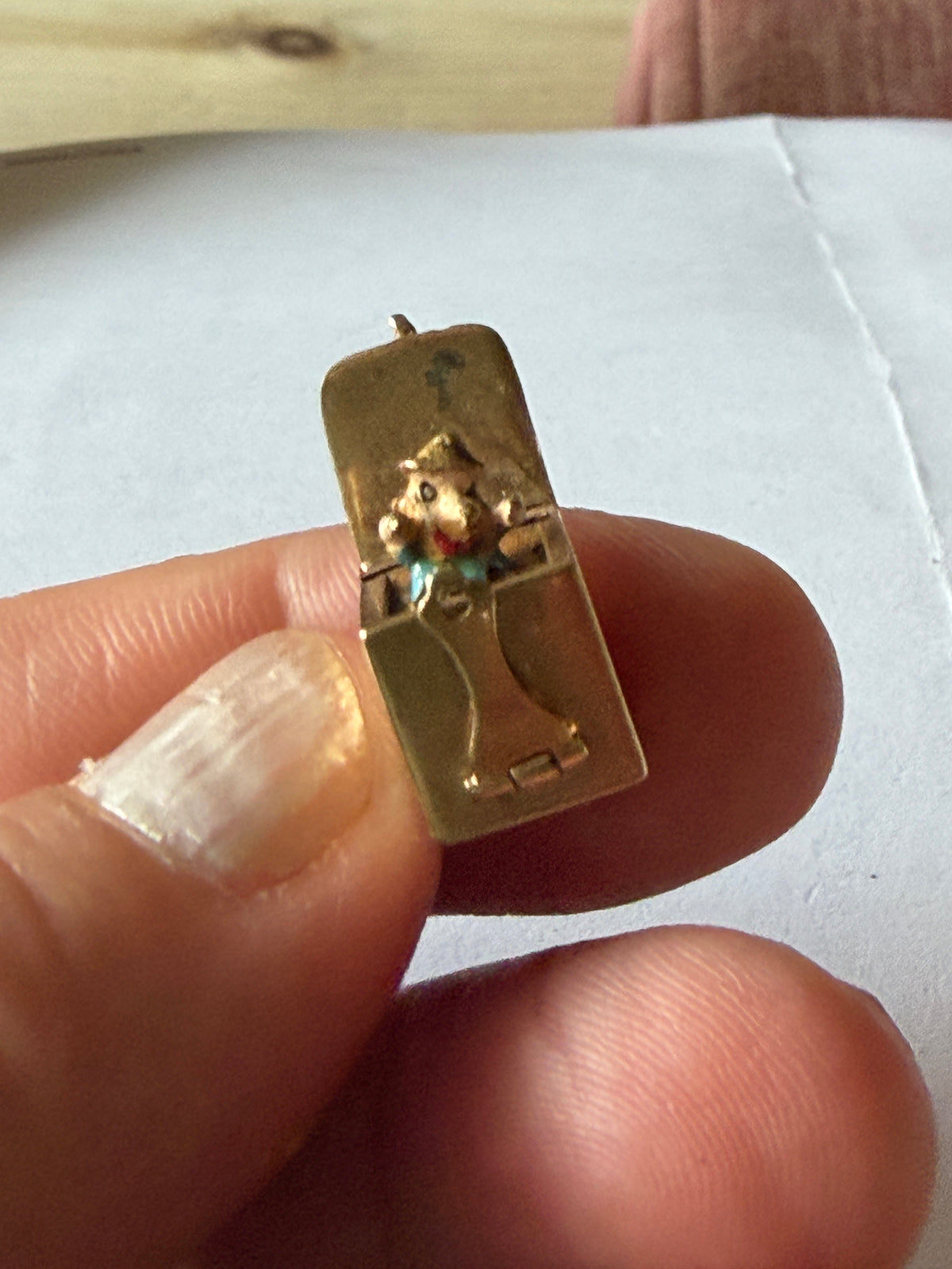9ct vintage 'jack in the box' charm by Georg Jensen circa 1960 3.40g