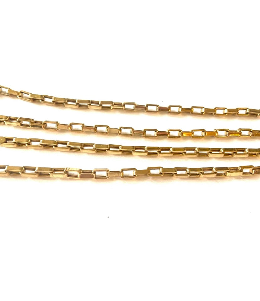 9ct vintage paper chase link chain 24 inches long 12.0g