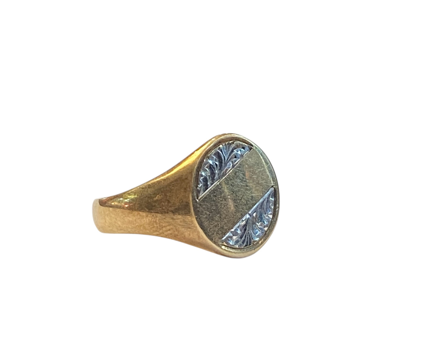 9CT VINTAGE / PREOWNED SIGNET RING SIZE T 1/2 6.3