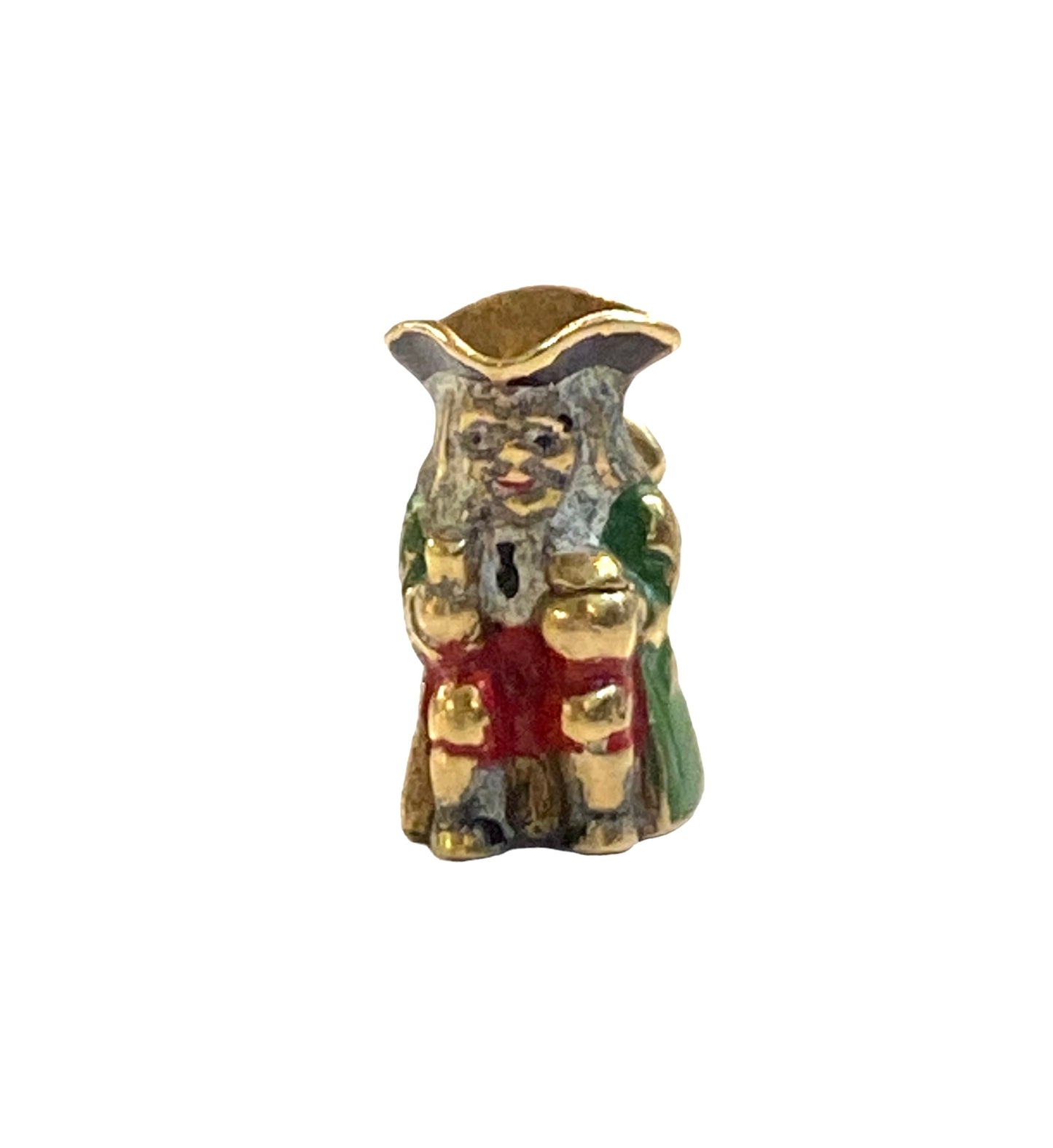 9ct vintage toby jug charm circa 1969. enamelled