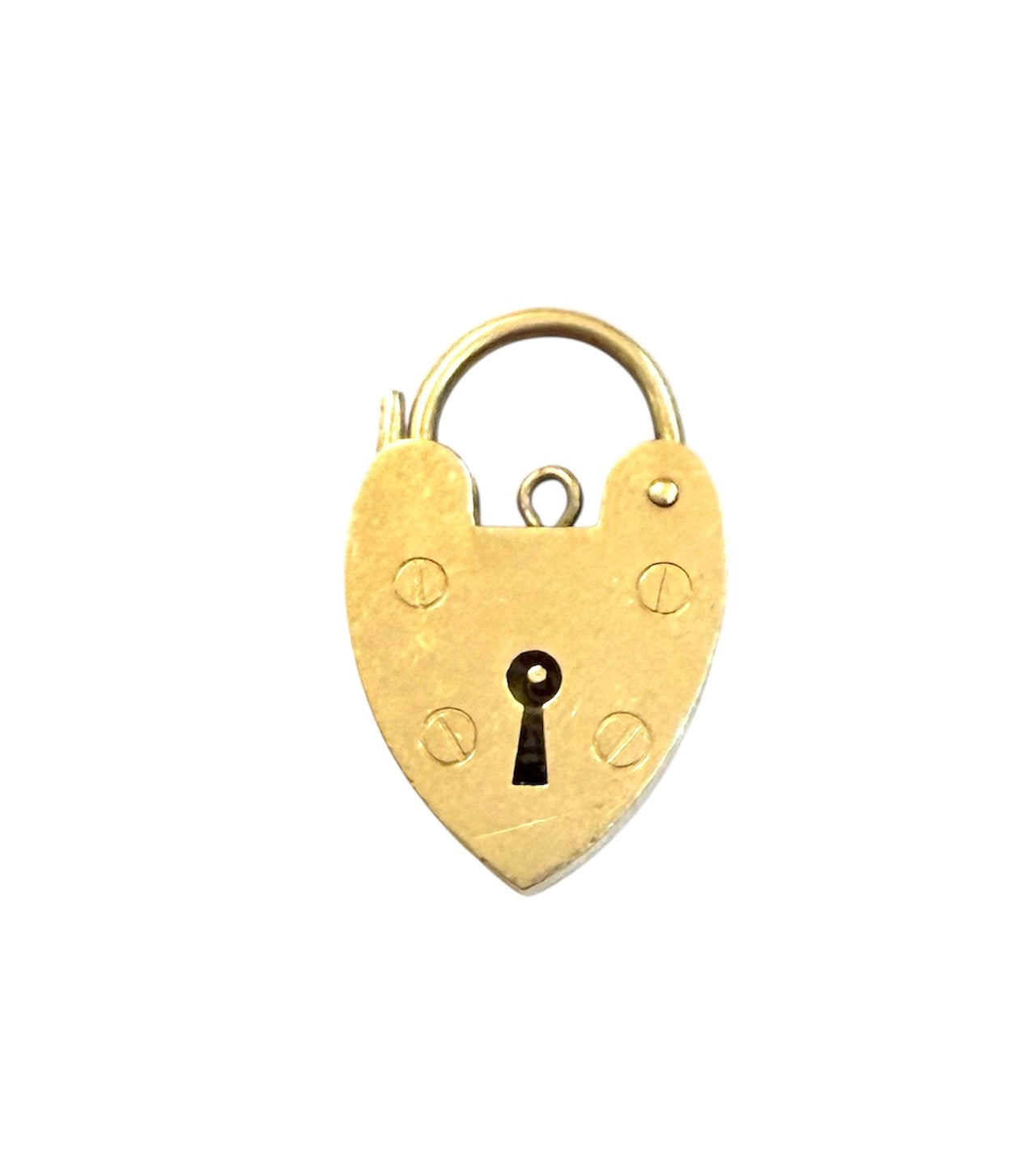 9ct vintage small padlock charm (8)/ pendant circa 1963 1.9g