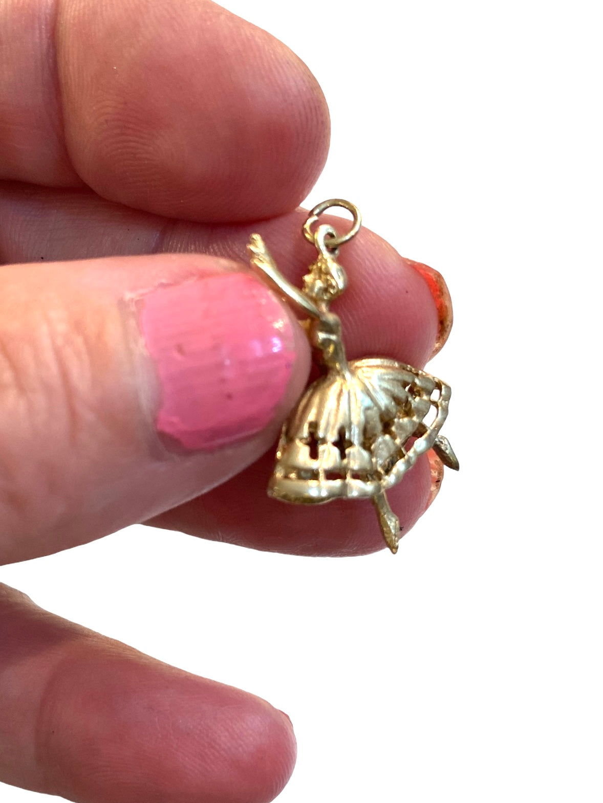 9ct vintage ballerina charm articulated.