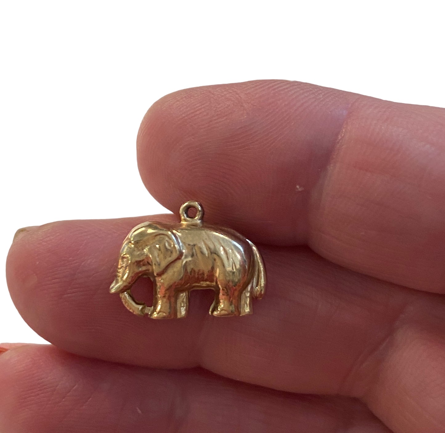 9ct vintage elephant charm small and hollow