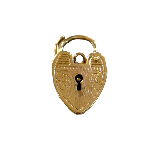 9ct vintage ornate padlock maker S&K circa 1968