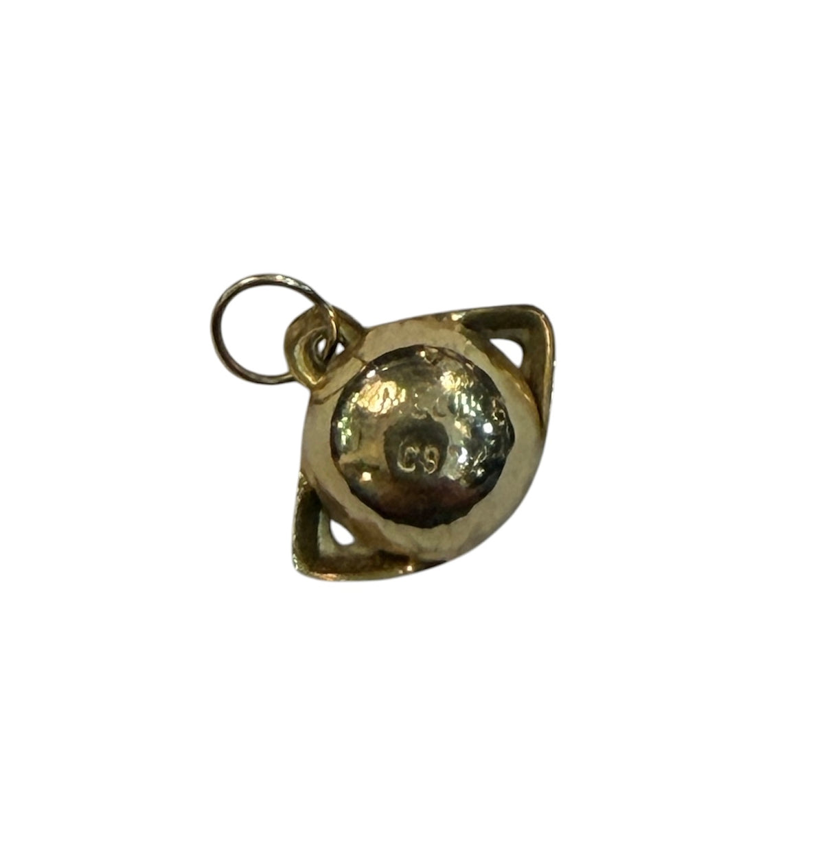 14ct 585 preowned evil eye charm / pendant 0.70g in the shape of an eye