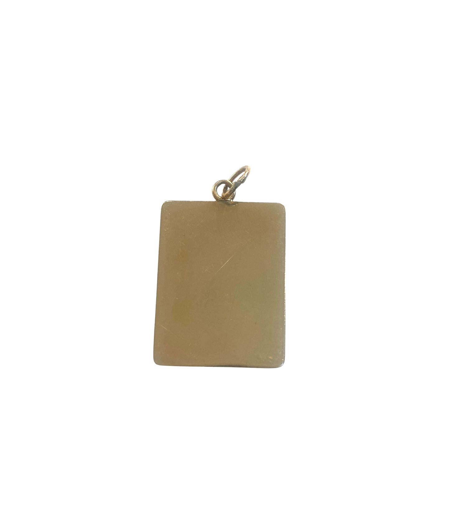 9ct vintage plain pendant / charm. circa 1973