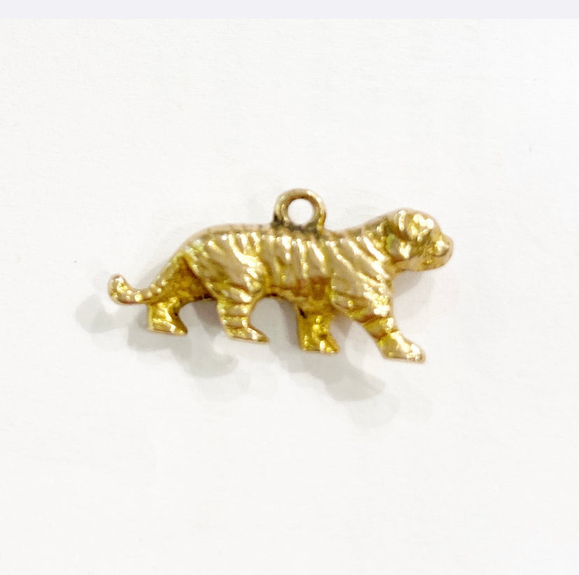 9ct vintage gold tiger charm 3.5g