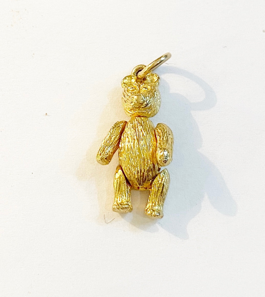 9ct 375 vintage gold teddy bear charm