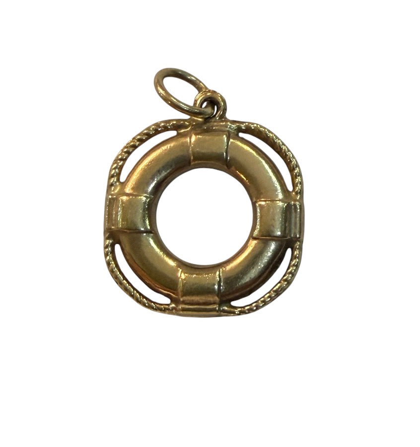9ct vintage life saver charm by WHC 1.17g