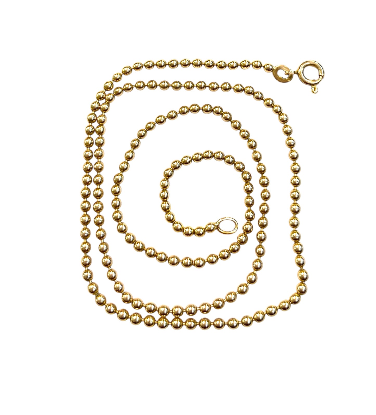 10ct vintage / pre owned bobble necklace- chain 18 1/2 inches 7.9g