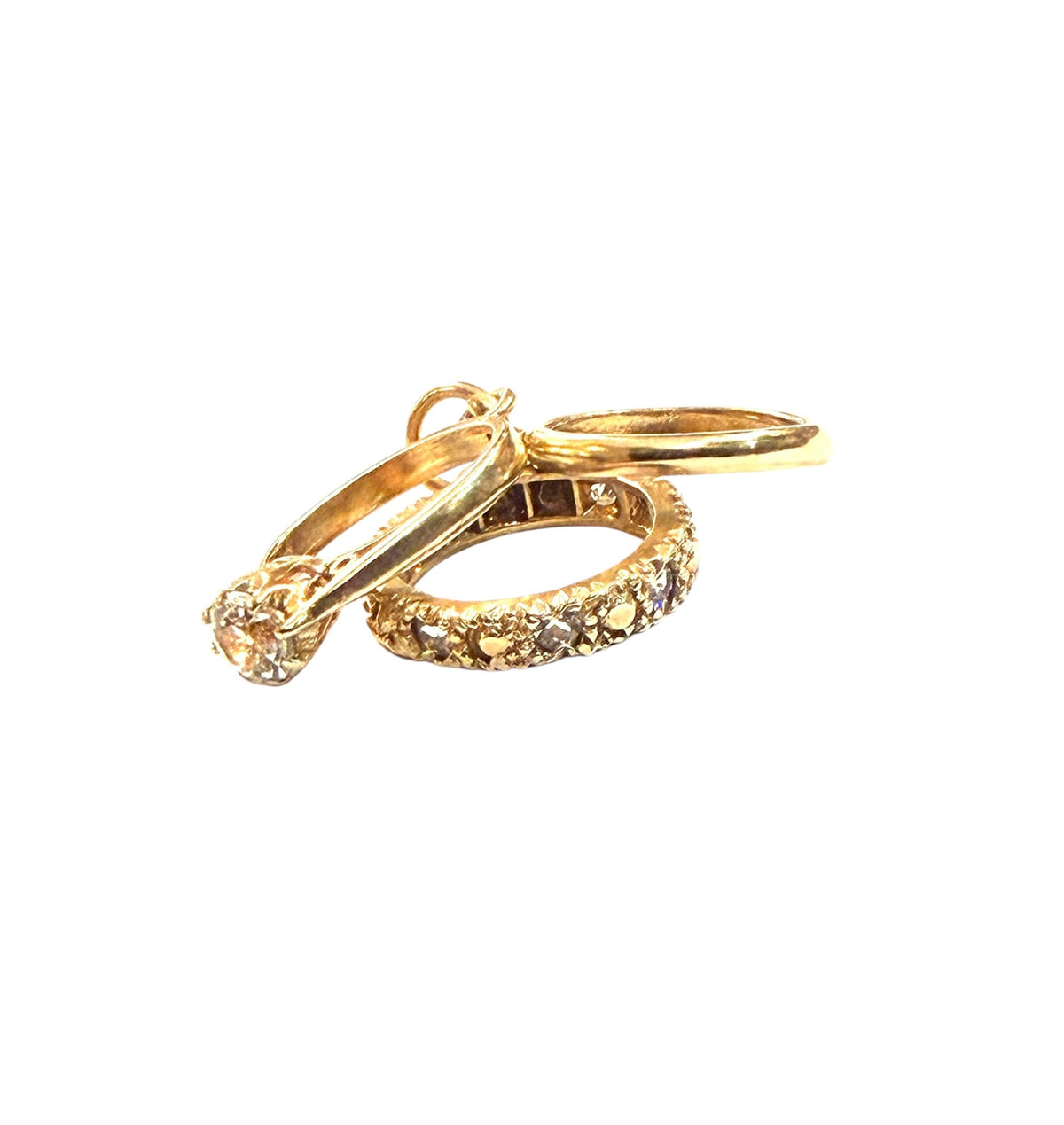 9ct vintage wedding ring charm / pendant circa 1976 3.26g