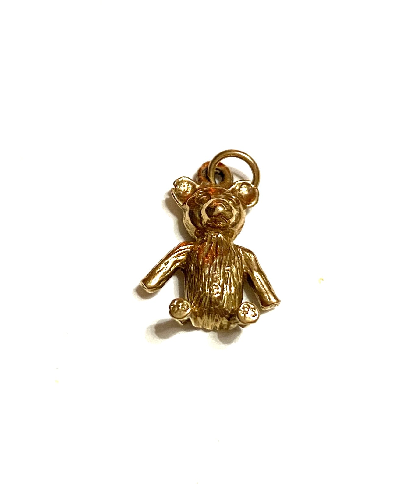 9ct vintage small sitting teddy bear charm