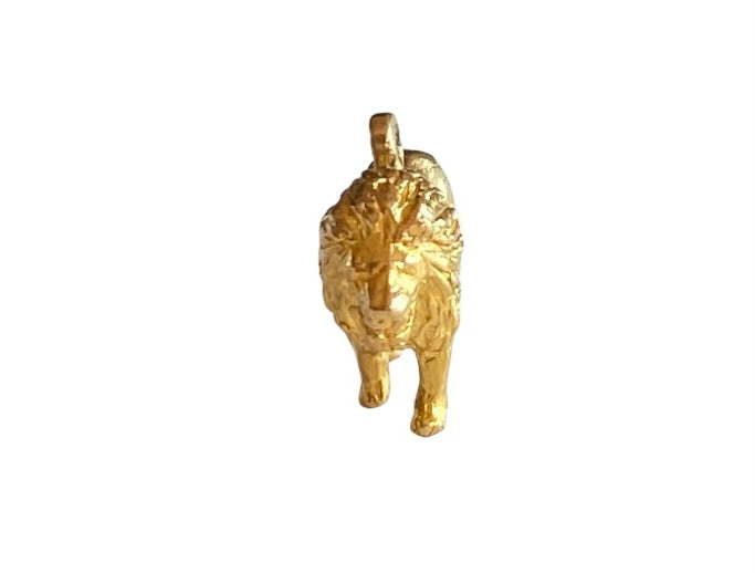 9ct vintage solid gold lion charm circa 1969