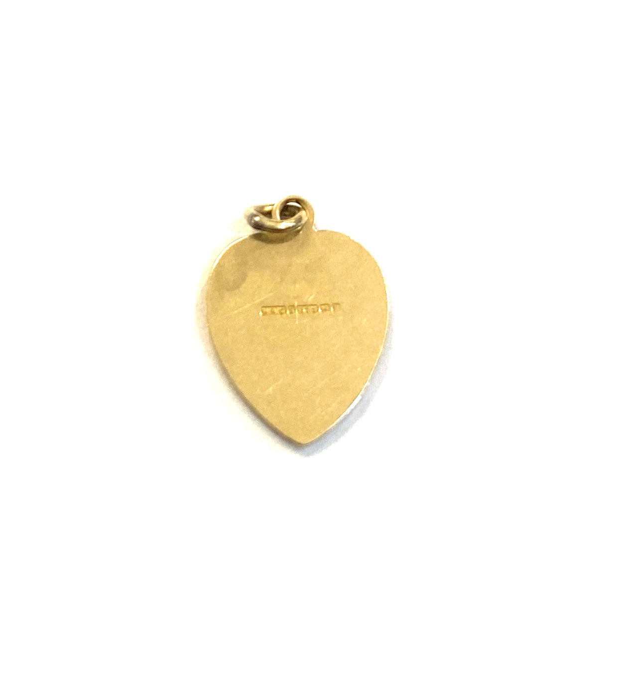 9CT VINTAGE ST CHRISTOPHER CHARM , HEART SHAPE CIRCA 1964 1.5G