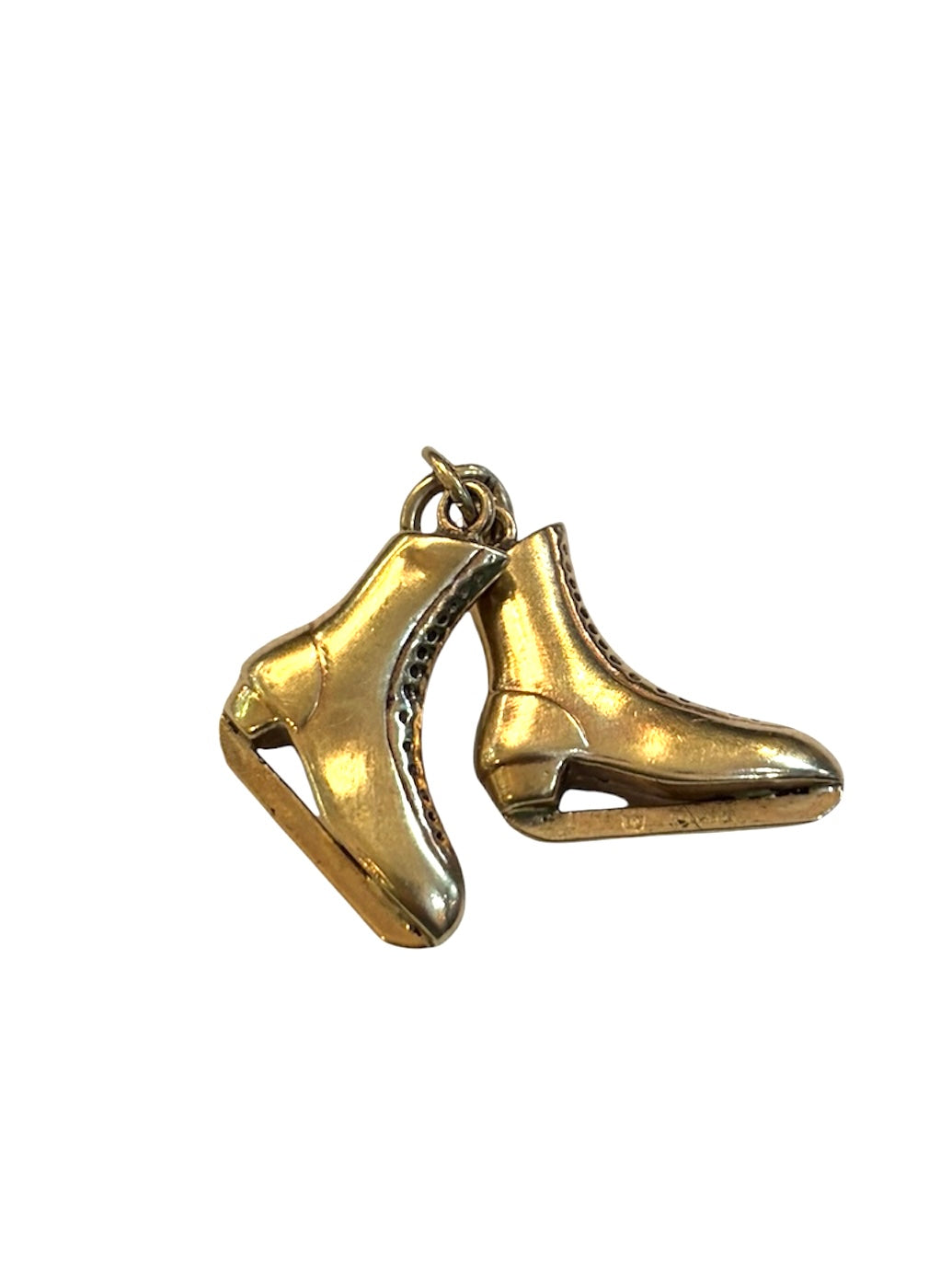 9ct vintage ice skate charm circa 1987 London 1.9g maker LJ