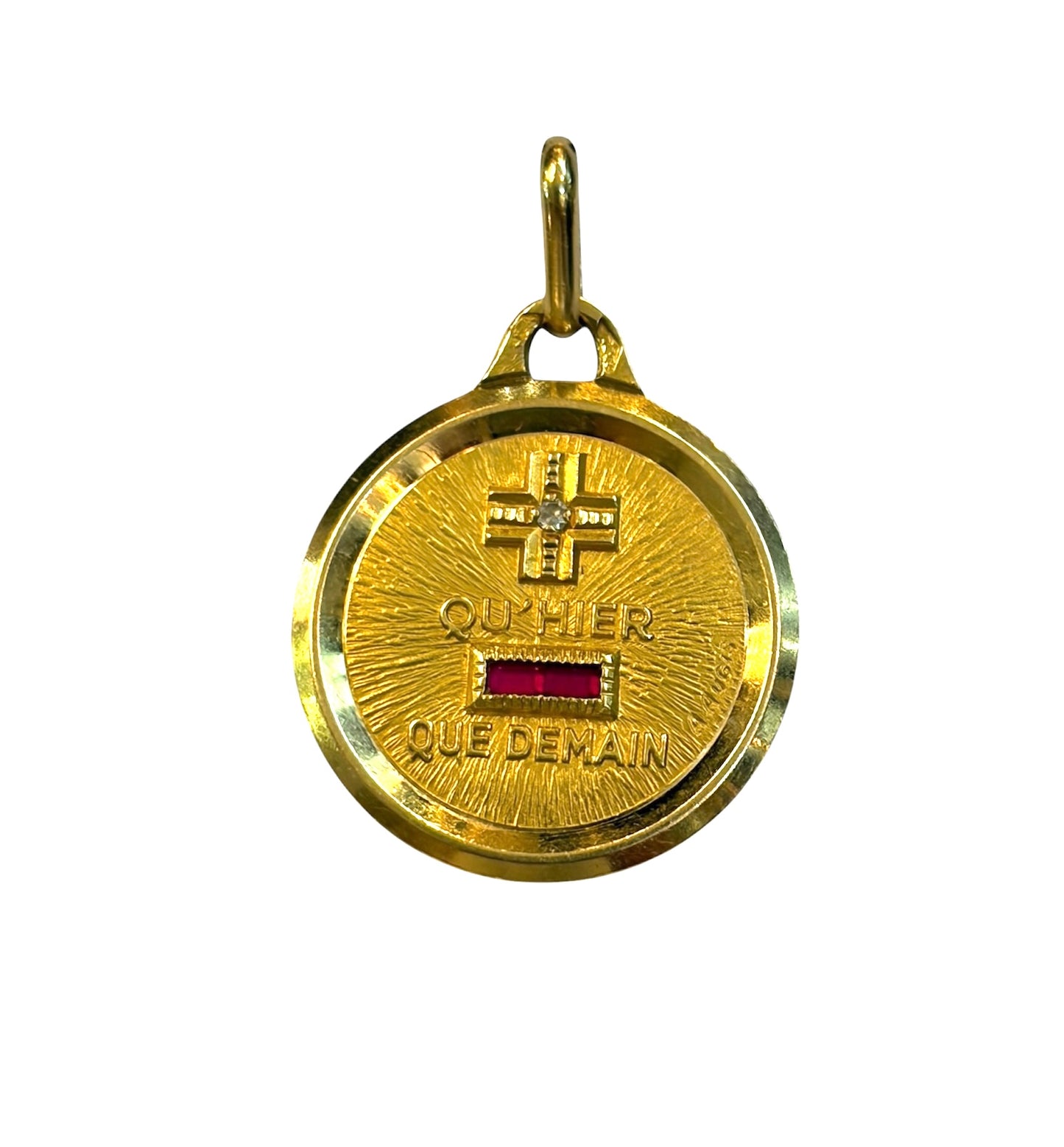 18ct Qu'Heir Que Demain pendant. love token pendant