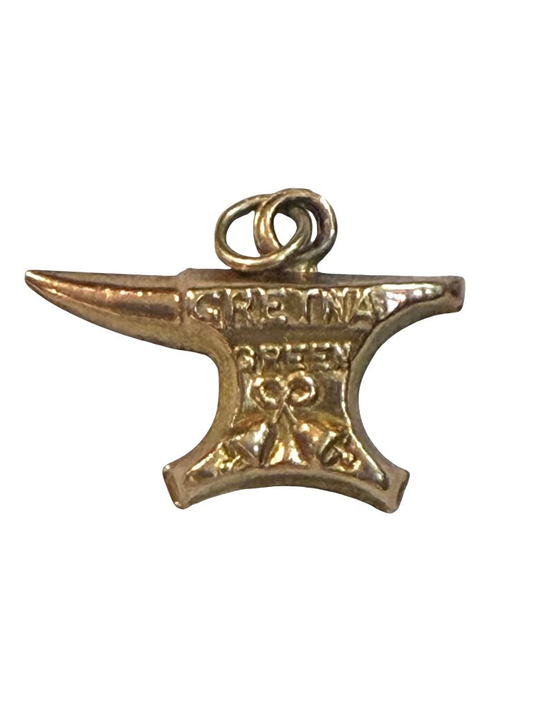 9ct vintage greta green anvil charm  circa 1965 0.55g