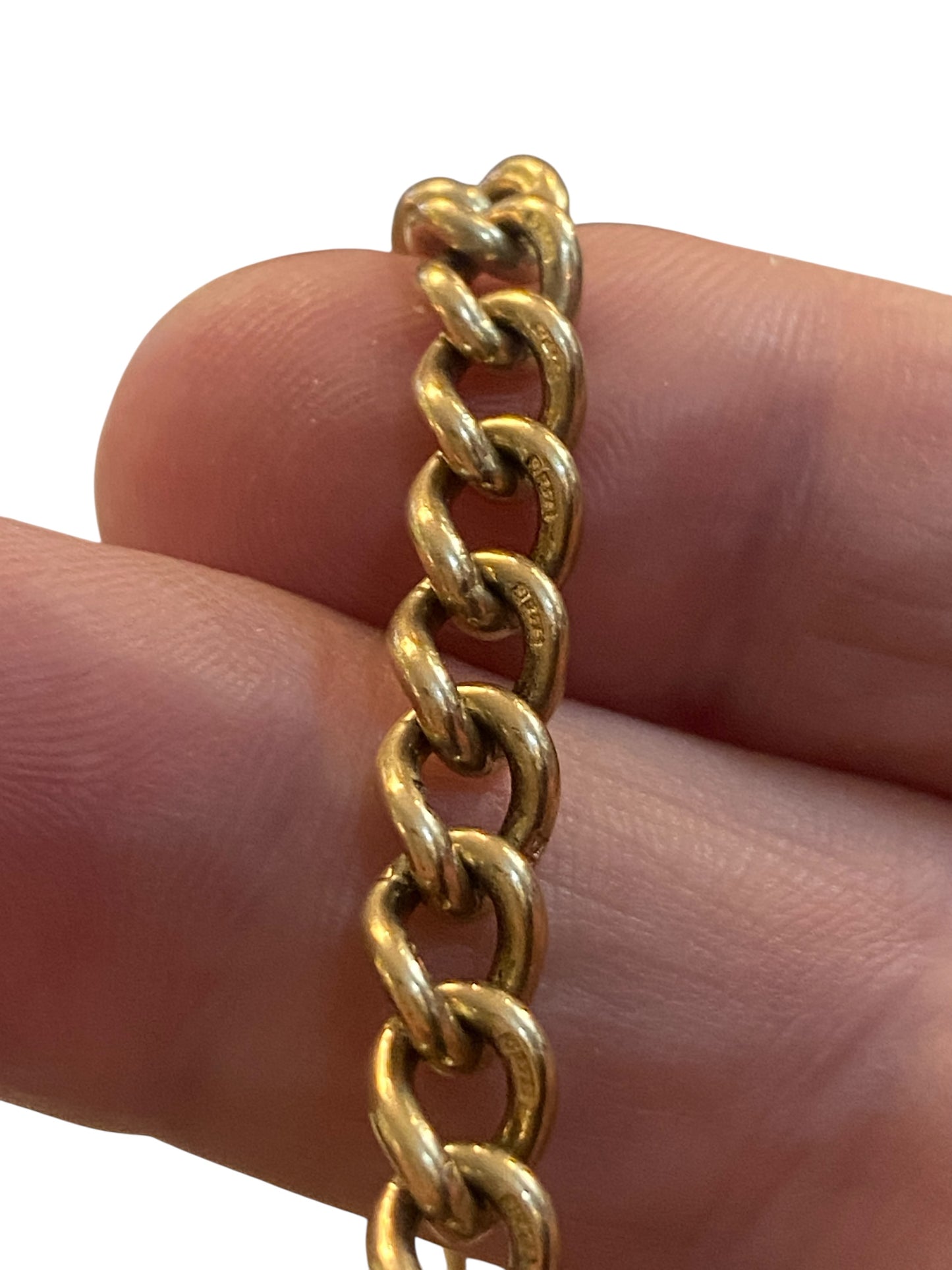 9ct vintage curb link bracelet, circa 1963