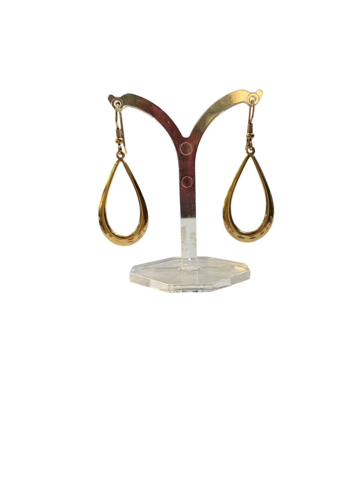 9ct 375 vintage drop dangle earrings. circa 1998 7.3g