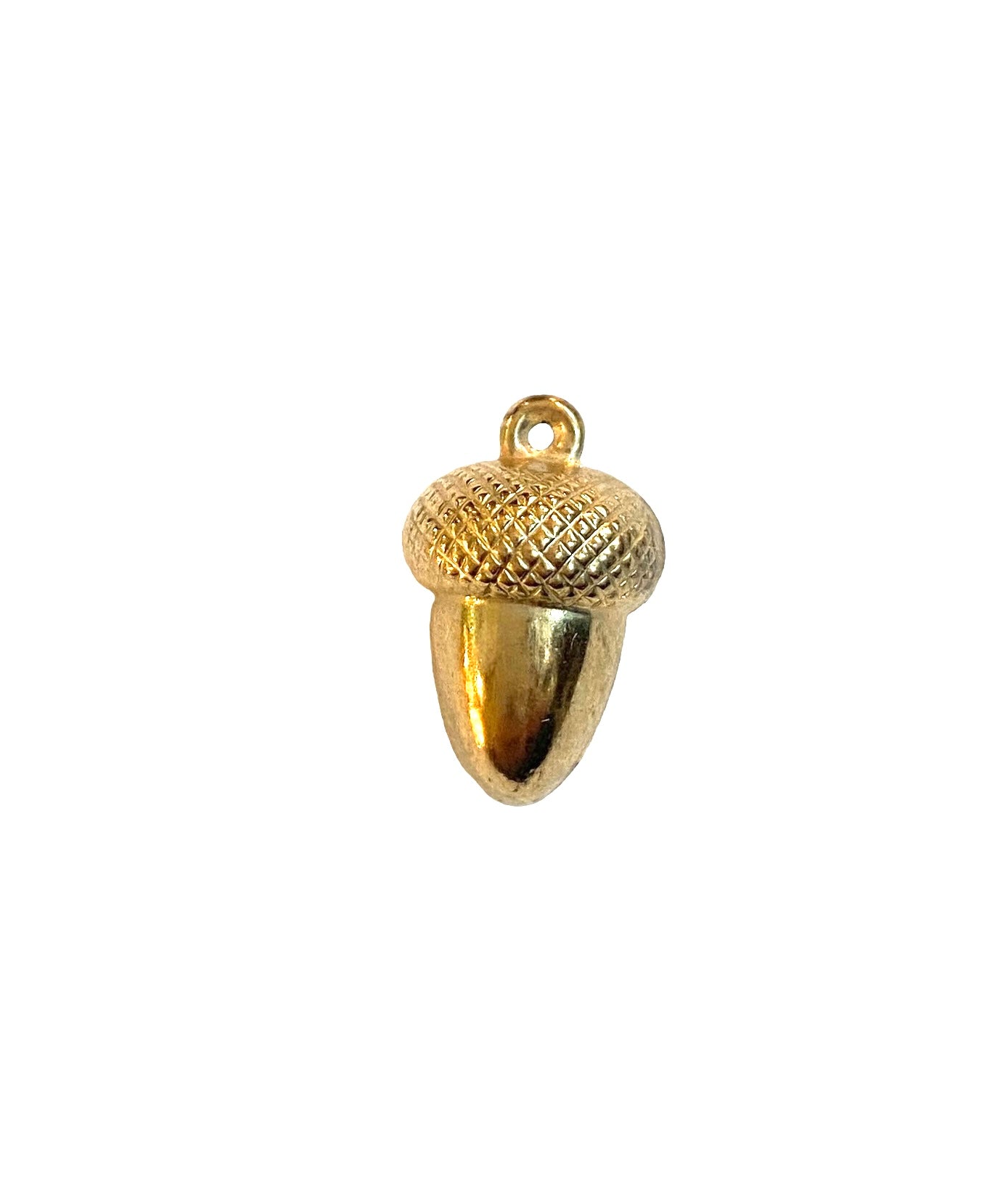 9ct vintage gold acorn charm/ pendant hollow