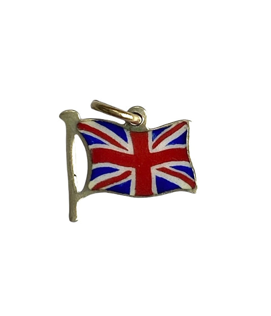 9ct vintage Union Jack flag charm circa 1952