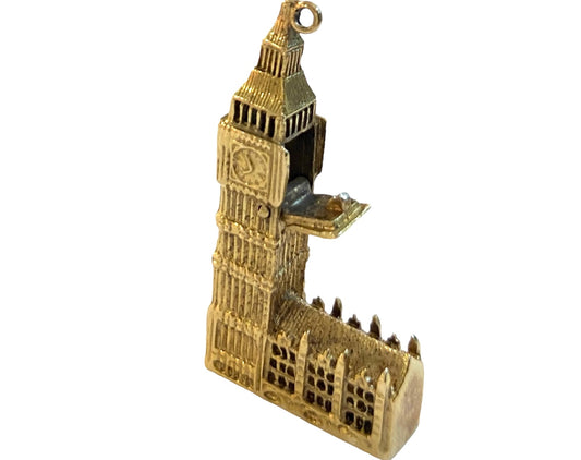 9ct vintage Big Ben and houses of parliament charm large circa 1963